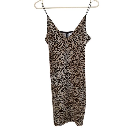 H&M Divided Women's Mini Dress Size 4 Leopard Print Bodycon - Picture 1 of 6